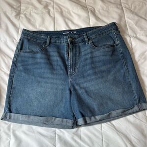 Old Navy Medium Blue Denim Roll-Cuff Shorts